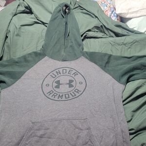 Under Armour Green and Gray Hoodie